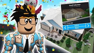 renovating the bloxburg STARTER SUBURBAN HOUSE the flooring oh my [upl. by Aicirtan284]