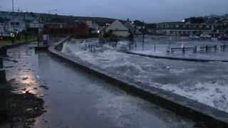 Perranporth Cornwall Tidal Surge 740am Sunday 5th January 2014 [upl. by Kowtko]