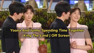 Yoona And Junho Spending Time Together King The Land  Off Screen [upl. by Nichy]