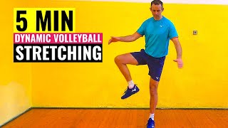 5 MIN Dynamic Volleyball Stretching  Simple and Effective Way to Get Ready for Volleyball [upl. by Cohberg]