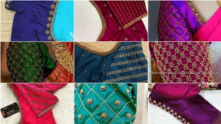 saree Blouse Designs  aari work  Embroidary designs [upl. by Rahel]