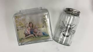 DIY photo transfer on glass using packing tape [upl. by Editha]