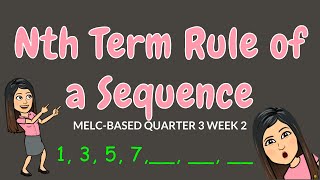 NTH TERM RULE OF A SEQUENCE GRADE 6 [upl. by Halland]