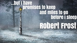 Robert Frost  Stopping by Woods on a Snowy Evening quotThe woods are lovely dark and deepquot [upl. by Godwin]