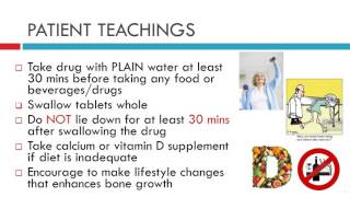 Alendronate Fosamax Pharmacology W16 [upl. by Naivart]
