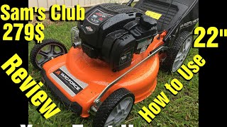 22” Yard Force 3N1 Mower Review and How to Use Sams Club YF22 3N1SP SC Briggs and Stratton 675 Exi [upl. by Abbye568]