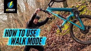 How To Use Walk Mode On An E MTB  Electric Bike Walk Assist Explained [upl. by Yecak330]