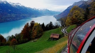 Scenic Switzerland from The Brienz Rothorn Bahn Cog Railway [upl. by Biebel]