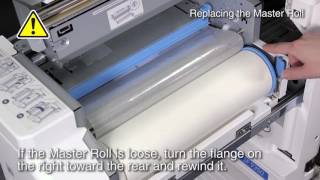 RISO SF Instruction of Replacing the Master Roll ＜RISO＞ [upl. by Khorma]