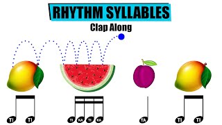 Musical Fruits  Rhythm Syllables ClapAlong [upl. by Amairam]