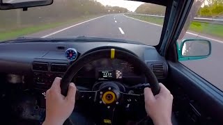 POV Driving a 240bhp Starlet GT Turbo Track Car [upl. by Enovad]