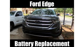 Ford Edge Battery Replacement 2015 2016 2017 2018 2019 [upl. by Atimed]