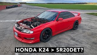 Honda KSwap Nissan 240SX Track Review [upl. by Dabney992]