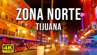 Zona Norte Tijuana  Red Light District Drive  Tijuana Nightlife  Baja California  Mexico [upl. by Tlaw]