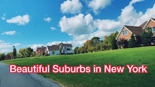 Beautiful Suburban Neighborhoods in New York USA  Driving Tour [upl. by Einon]