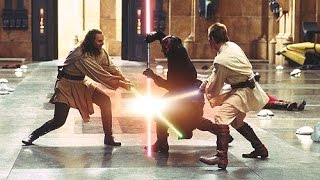 Top 10 Star Wars Lightsaber Battles In Movies and TV [upl. by Anahsahs937]