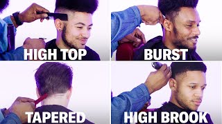 How to Cut 12 Types of Fade Haircuts  GQ [upl. by Ojaras]