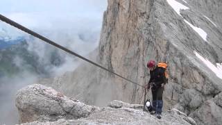 Discovery Dolomites Via Ferrata Punta Penia  Marmolada [upl. by Suoirrad]