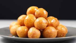 Sweet Ball  Homemade Loukoumades  Lukaimat  How To Make Famous Arabian Dessert Lukaimat [upl. by Ramuk]