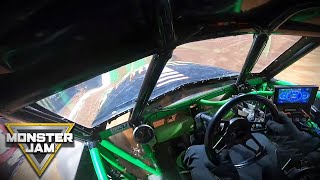 Grave Digger Monster Jam Freestyle Onboard with Backflip  Atlanta 2020  Monster Jam [upl. by Wengert549]