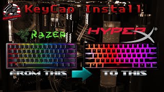 Hyper X Pudding KeyCaps install on Razer Huntsman Mini Time Lapse [upl. by Ardnatal989]