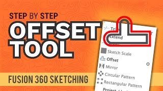 How to Offset Sketch Geometry in Fusion 360 [upl. by Esimorp]