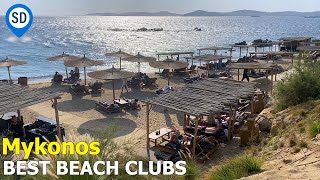 Mykonos Best Beach Clubs  SantoriniDavecom [upl. by Dorion]