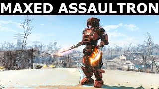 Fallout 4 Automatron  Maxed Assaultron Helping Settlements Custom Robot Companion [upl. by Harikahs]