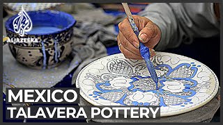 Talavera pottery in Mexico Traditional style listed by UNESCO [upl. by Ardnad]