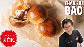 Hong Kong Style Baked Char Siu Bao Recipe [upl. by Hagan477]