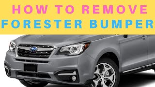 Remove Front Bumper Subaru Forester 20142018 [upl. by Darius]