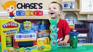 Chases Corner Playdoh Meal Time Kitchen Pretend Play Food Review 1  DOH MUCH FUN [upl. by Onra]