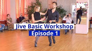 Jive Basic Workshop 1  American Spin Shoulder Spin Chugging [upl. by Hgielanna]