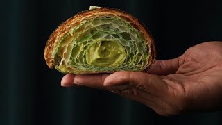 Complete guide on how to make best bicolor croissant pistachio bicolor croissant [upl. by Suzzy210]