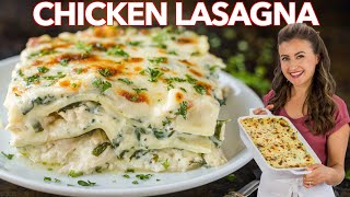 Easy CHICKEN LASAGNA With Creamy White Sauce [upl. by Ocirnor]