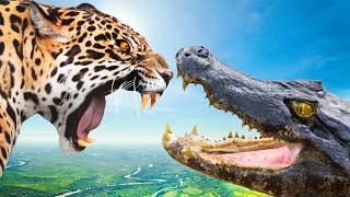 Jaguar vs Caiman  Ultimate Showdown [upl. by Nathanoj]