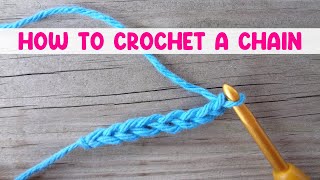 How to Crochet a Chain For The Absolute Beginner [upl. by Jobey]