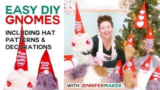 DIY Easy Gnomes with Hat Patterns amp Cute Decorations [upl. by Sully596]