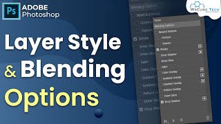 Layer Style  Blending Option in Photoshop Drop Shadow  Part I  Photoshop Tutorial 27 [upl. by Nnylyram685]