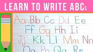 Learn to Write the ABCs  How to Write Letters  Handwriting Practice for Kids [upl. by Einnos]