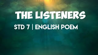 The Listeners poem by Walter De La Mare for 7th class english poem  Samacher Kalvi [upl. by Teodora]