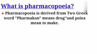 What is pharmacopoeiasPharmacopoeias [upl. by Key283]