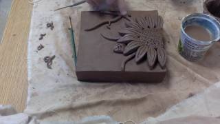 Time Lapse Ceramic Flower Relief Tiles [upl. by Gentilis276]