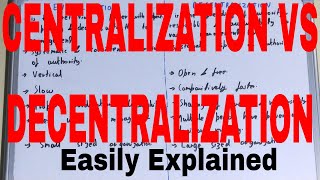 Centralization vs DecentralizationDifference between centralization and decentralization [upl. by Jehovah185]