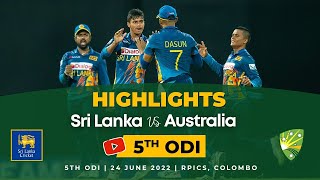 5th ODI Highlights  Sri Lanka vs Australia 2022 [upl. by Candide242]