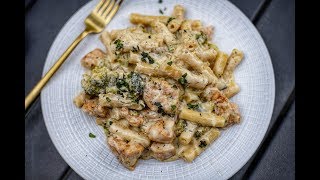 THE BEST RIGATONI EVER  EASY CHICKEN RIGATONI ALFREDO RECIPE [upl. by Weinberg]