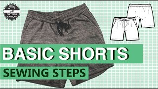 Basic SHORTS for Men DIY  How to Sew Shorts for Men [upl. by Callean]