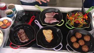 Le Creuset 1025quot Signature Cast Iron Handle Skillet on QVC [upl. by Chappie119]