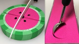 Very Satisfying and Relaxing Compilation 109 Kinetic Sand ASMR [upl. by Ecirtaemed231]