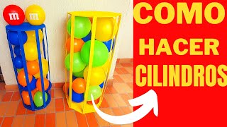 COMO HACER CILINDROS EN 5MINUTOS CILINDROS EN TABLA DE BALSO FACILESDECORACION CON GLOBOS [upl. by Enilaf962]